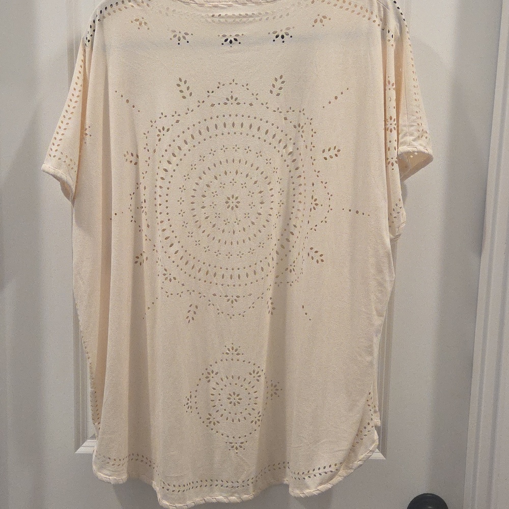 Cato Cream Cover Up with Cutout Details - Picture 2 of 5